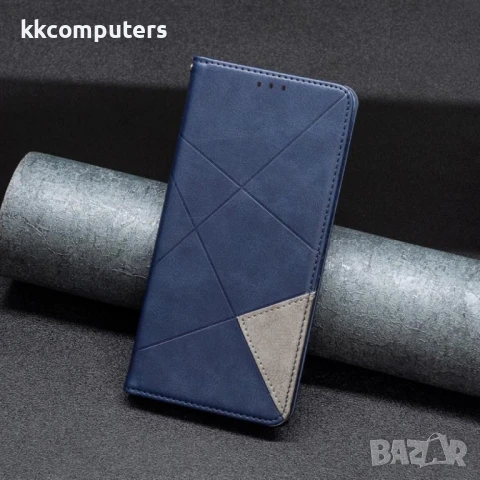 Xiaomi Redmi Note 14 4G Rhombus Texture Magnetic Wallet Кожен Калъф и Протектор