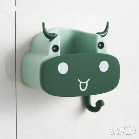 Многофункционална стенна поставка за мопове и метли във форма на крава. Цвят: според наличността, снимка 6 - Други стоки за дома - 52905079
