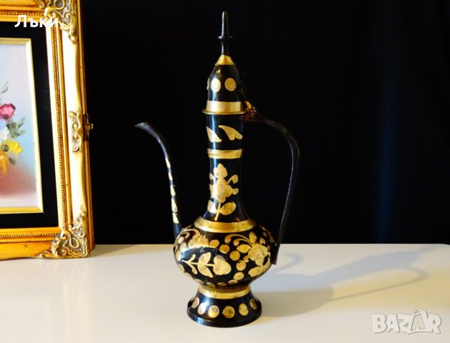 Бронзова кана,позлата., снимка 4 - Антикварни и старинни предмети - 27333510