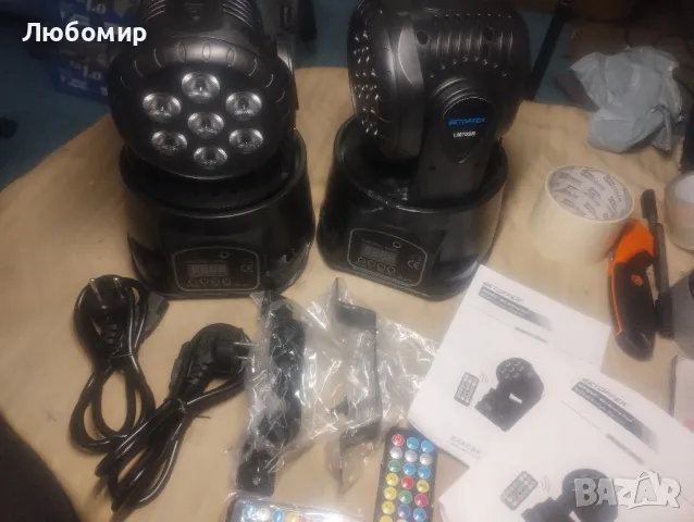 BETOPPER Moving Head DJ светлини, 7x8W RGBW Stage Lighting Mini Moving Head, DMX DJ светлини
, снимка 3 - Аудиосистеми - 48293907