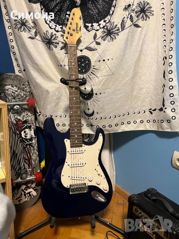 Електрическа китара + усилвател с дисторшън