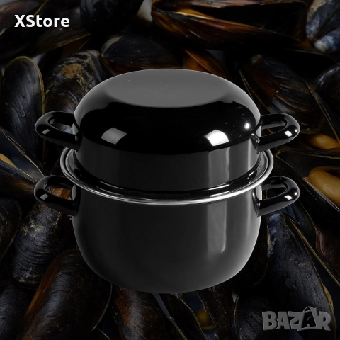 Емайлирана тенджера за миди 5 л, Ø22 см, за индукционни котлони, снимка 3 - Съдове за готвене - 52507696