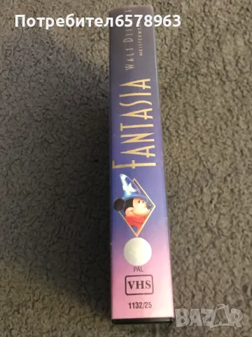 Видеокасета на Disney '' FANTASIA '' VHS, снимка 5 - Анимации - 49176470