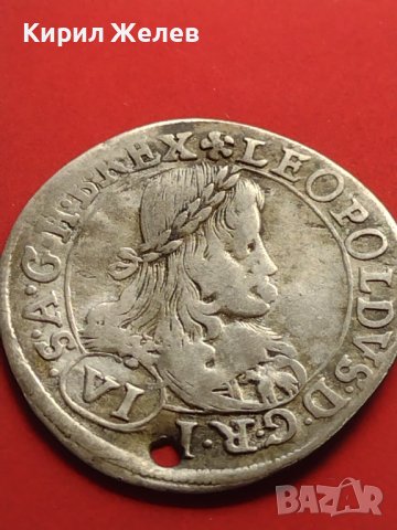 Сребърна монета 6 кройцера Леополд първи Грац Херцогство Щирия 13740, снимка 5 - Нумизматика и бонистика - 42984523