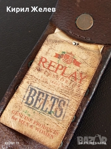 Унисекс кожен колан REPLAY много красив стилен дизайн 46950, снимка 8 - Колани - 51845698