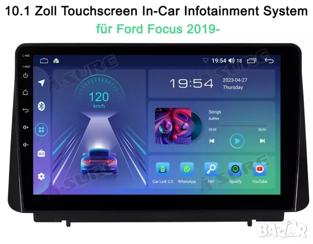 Мултимедия, Двоен дин, Навигация, за Ford Focus, 2019-2023, Форд Фокус, плеър, Android, DIN, fokus, снимка 6 - Аксесоари и консумативи - 47469301