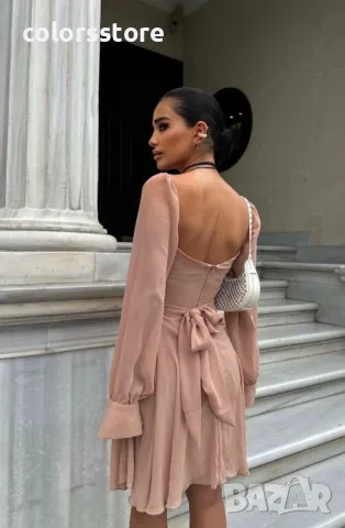 Дамска рокля от шифон Nude, снимка 3 - Рокли - 48094645