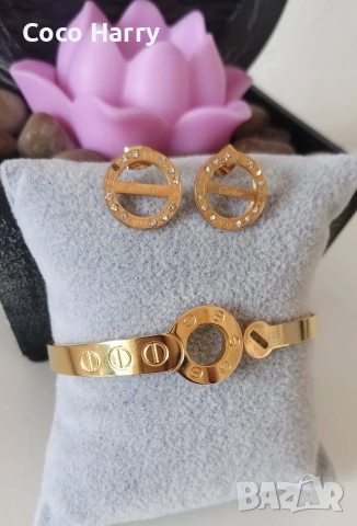 Уникален комплект гривна и обеци