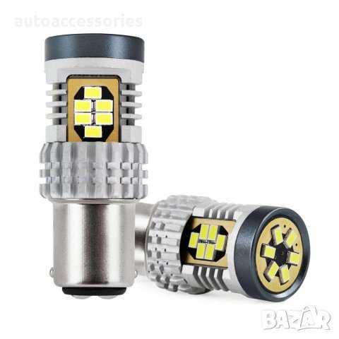 3000053466 Крушки диодни LED CANBUS 3020 24SMD 1157 BAY15D P21 / 5W Бял 2бр 02798, снимка 1