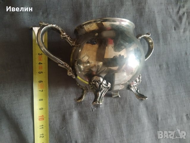 посребрена барокова кана и захарница , снимка 2 - Антикварни и старинни предмети - 32751400