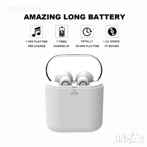 Нови Слушалки Bluetooth безжични Водоустойчиви с кутия за зареждане, снимка 2 - Bluetooth слушалки - 49444659