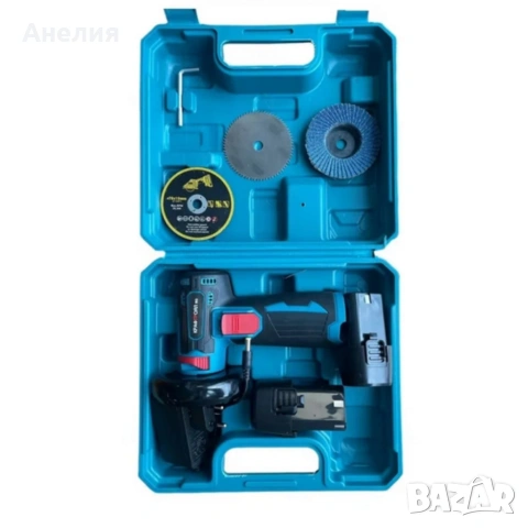 Мини ъглошлайф KraftRoyal 24V 6Ah с безчетков мотор и 2 батерии за бързо и прецизно рязане, снимка 5 - Други инструменти - 53342317