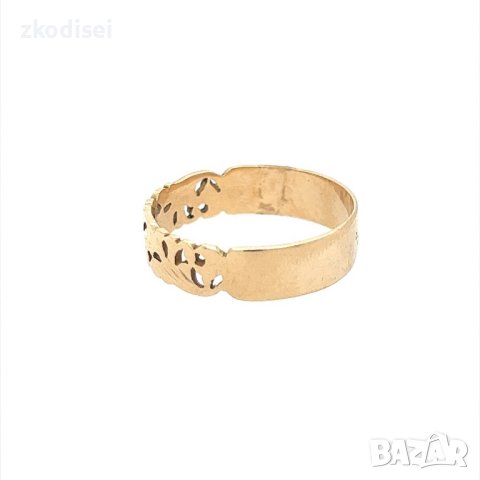 Златен дамски пръстен 3,76гр. размер:64 14кр. проба:585 модел:19586-5, снимка 2 - Пръстени - 43408970