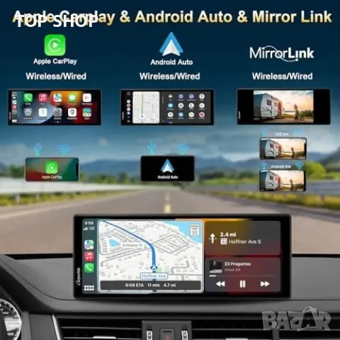 Ново CARPURIDE 9.3" Преносимо Carplay стерео, Bluetooth, Гласов Контрол, снимка 7 - Друга електроника - 49657603