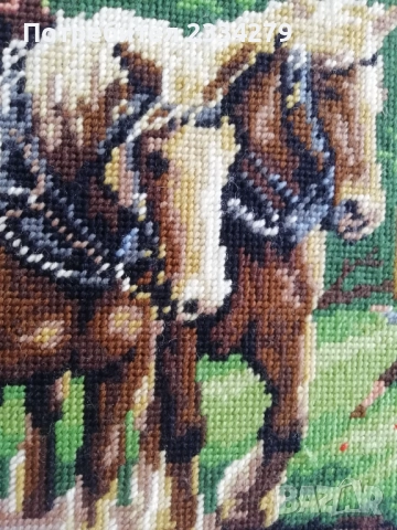 Стари гоблени поставени в остъклени дървени рамки. , снимка 17 - Гоблени - 51803074