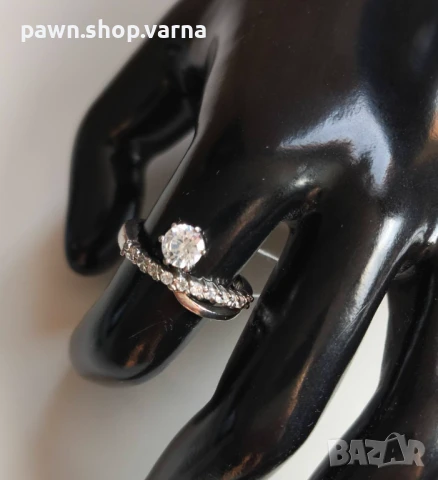 Нов сребърен пръстен 925 с фианити – размер 18 мм, 3,08 г, снимка 5 - Пръстени - 51408825