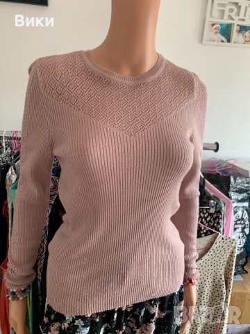 Дамска блуза в нежно розово размер М, снимка 10 - Блузи с дълъг ръкав и пуловери - 40660416