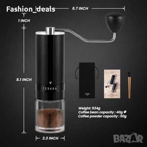 Нова Черна ръчна кафемелачка неръждаема стомана Подарък, снимка 2 - Други стоки за дома - 42988566