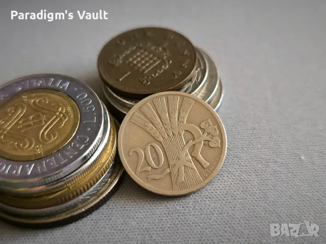 Mонета - Чехословакия - 20 халера | 1921г.