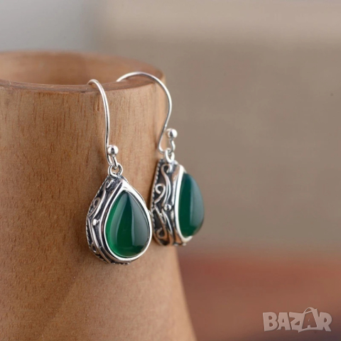 Обеци със смарагди(изумруди)