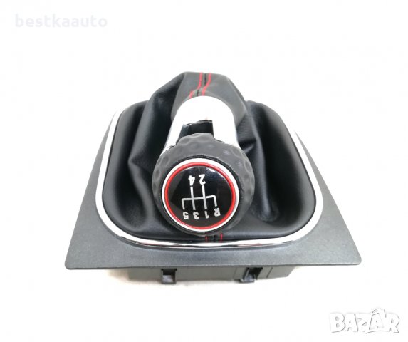 Топка скоростен лост с маншон червен шев VW Golf MK5,MK6, Jetta, EOS, снимка 6 - Аксесоари и консумативи - 27002215