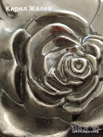 КАТАРАМА за КОЛАН ИЗОБРАЗЯВА ЦВЕТЕ МЕТАЛНА СРЕБРИСТ ЦВЯТ 57721, снимка 2 - Колани - 51178866