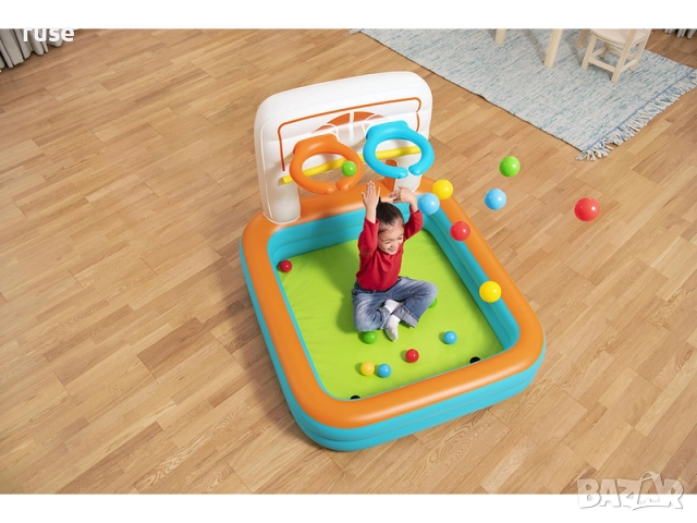 НОВИ! Детски център с топки футбол и баскетбол Bestway Kick 'N Swish 120x107x84 см, снимка 7 - Други - 52402793