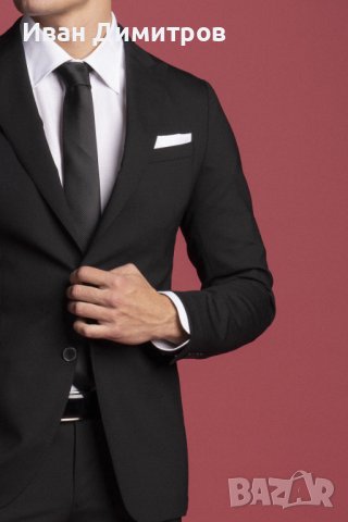 Елегантен абитуриентски мъжки костюм за младеж с височина 175-185 см, размер L