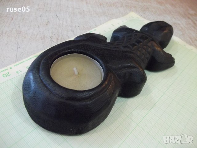 Свещник дървен "Саламандър" за една свещ, снимка 5 - Други ценни предмети - 34638992