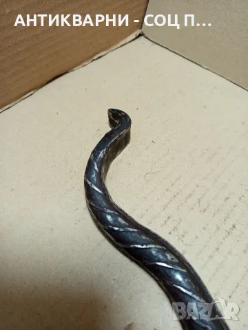 Стар Ръчно Кован Лост Щанга Козикрак Тегло 2.700кг., снимка 3 - Антикварни и старинни предмети - 49755978