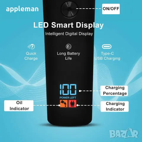 Машинка за подстригване тример Професионална VGR 937, снимка 5 - Машинки за подстригване - 48128153