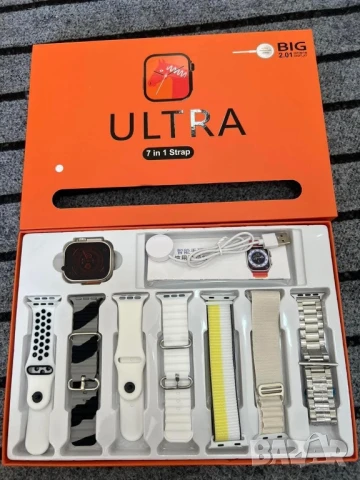 Смарт часовник 7 в 1 Ultra 2.01, снимка 4 - Мъжки - 50465861