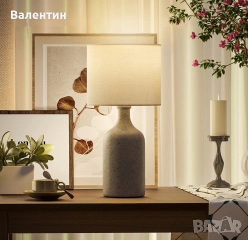 Керамична настолна лампа , снимка 5 - Настолни лампи - 53311462