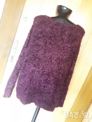 Винено червена рошава жилетка с копченца 2ХЛ, снимка 4 - Жилетки - 35052303