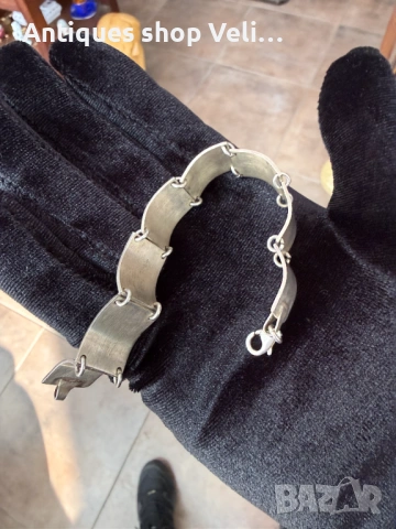 Сребърна гривна №7836 , снимка 2 - Гривни - 53082907