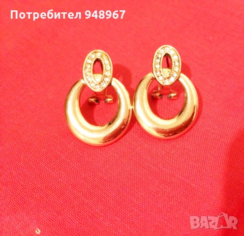  обеци с опал в златисто, обеци с цирконии в розово, снимка 2 - Пръстени - 27887581
