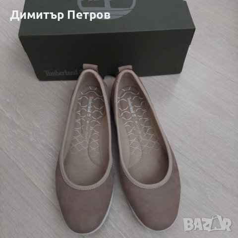 Дамски балерини, пантофки Timberland, кафяв набук 37ми размер, снимка 2 - Пантофи - 39081319