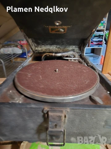 Стар грамофон., снимка 5 - Антикварни и старинни предмети - 50829808