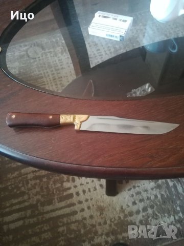 Стар кован нож ловен нож, снимка 2 - Ножове - 37823666