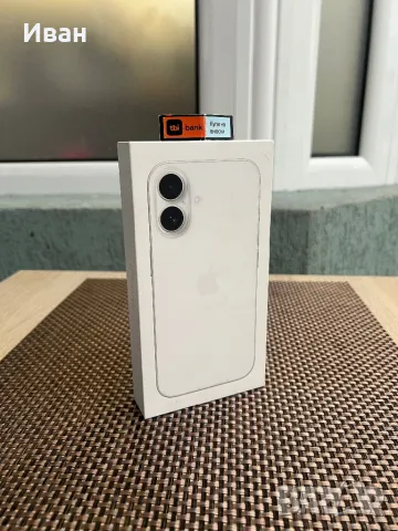 Нов•iPhone 16 White EU*ЛИЗИНГ 60лв на м айфон 16 бял НЕРАЗПЕЧАТАН
