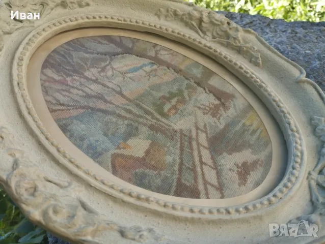 ръчно изработен гоблен Пейзаж/Зима , снимка 9 - Гоблени - 50339014