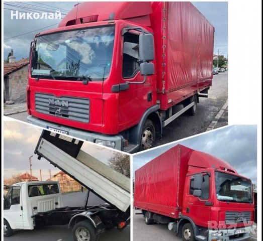 Транспортни услуги със самосвал и камион с падащ борд Бургас