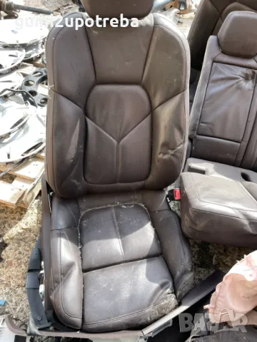 Кафяв Кожен Салон Porsche Cayenne 3.0D 92A/EG22/2012, снимка 3 - Части - 49653682