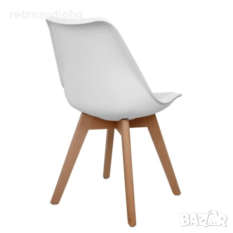   Трапезен стол Нордик в бяло, снимка 6 - Столове - 52736422