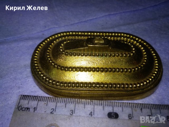 СТАРО МАСИВНО ВИНТИДЖ БРОНЗОВО КАПАЧЕ от / за КУТИЙКА За СКЪПОЦЕННОСТИ или ДРУГО 17425, снимка 8 - Други ценни предмети - 43650702