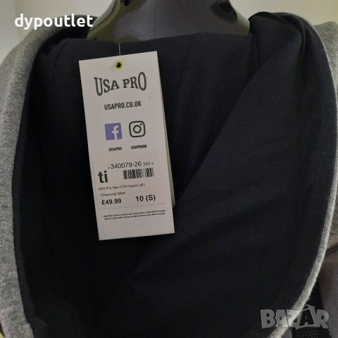 Usa Pro Neo - дамски суичър с качулка, размер S, цвят - Chorcoal Marl.               , снимка 5 - Суичъри - 39465618