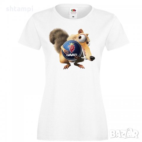 Дамска тениска SAAB Scrat, снимка 3 - Тениски - 32852067