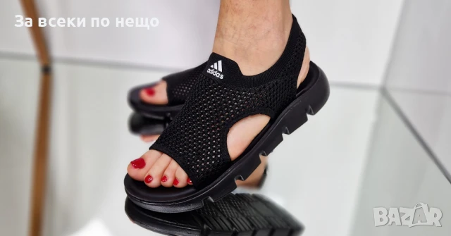 Adidas Дамски Черни Ежедневни Сандали Адидас Код P698, снимка 3 - Сандали - 50580476