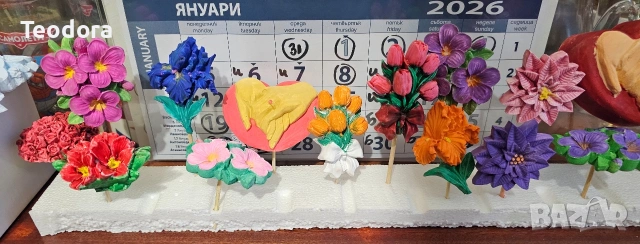 цветя от керамика , снимка 4 - Пана - 53366011