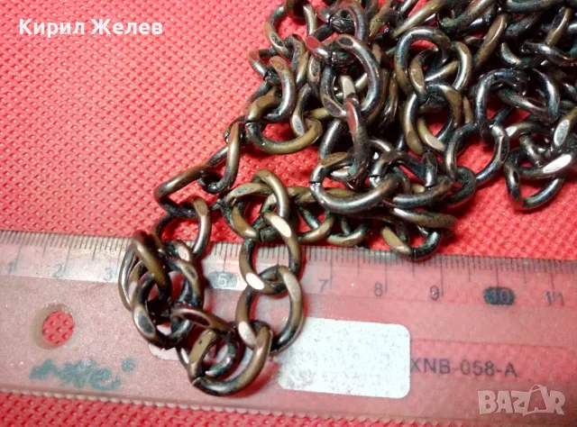 ЗДРАВ ПОМЕДНЕН ЛАНЕЦ ВЕРИЖКА КОЛИЕ от БЛАГОРОДНА СТОМАНА ВИНТИДЖ ПЛЕТКА 47320, снимка 4 - Колиета, медальони, синджири - 47296122